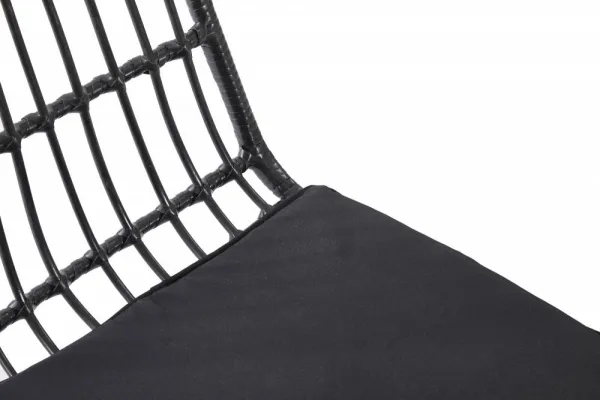 Záhradná stolička K401 Halmar Čierna