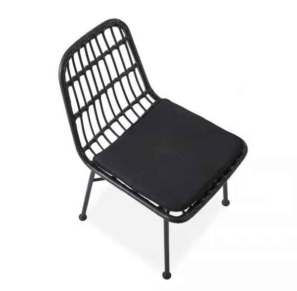 Záhradná stolička K401 Halmar Čierna