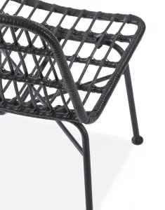Záhradná stolička K401 Halmar Čierna