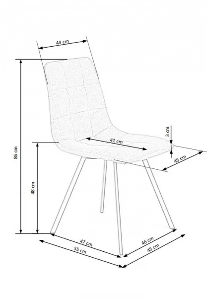 HALMAR Designová stolička Chlorett sivá