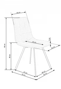 HALMAR Designová stolička Chlorett sivá