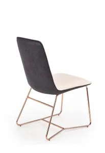Jedálenská stolička K390 krémová / sivá / zlatá Halmar