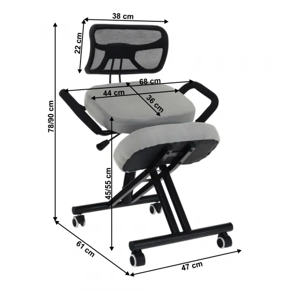 Ergonomická kľakačka RUFUS Tempo Kondela Zelená
