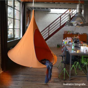 Závesné kreslo KLORIN NEW TYP 2 BIG SIZE CACOON HAMMOCK Tempo Kondela Zelená