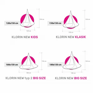 Závesné kreslo KLORIN NEW KLASIK CACOON HAMMOCK Tempo Kondela