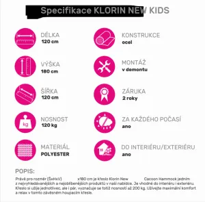 Závesné kreslo KLORIN NEW KIDS CACOON HAMMOCK Tempo Kondela Zelená