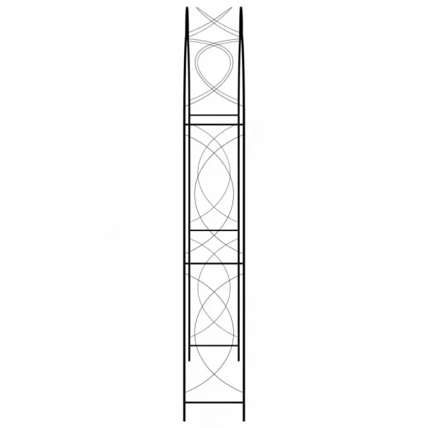 vidaXL Záhradná pergola čierna 150x34x240 cm železná