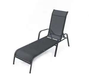 Záhradné ležadlo ZWC-52 Čierna