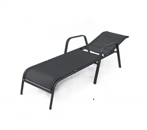 Záhradné ležadlo ZWC-52 Čierna