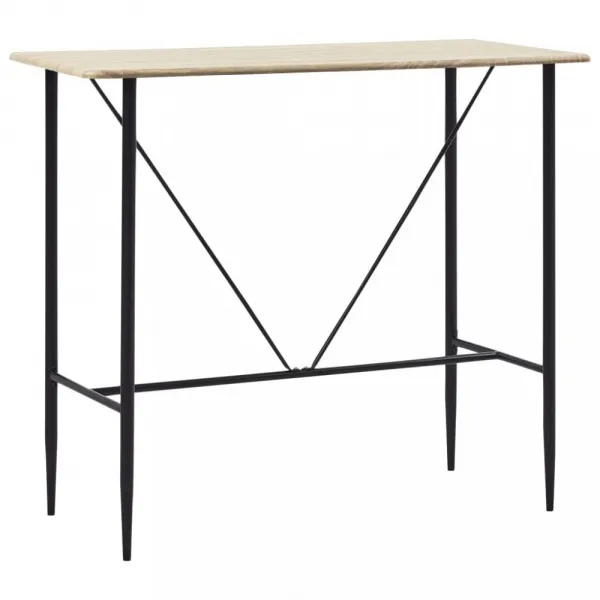Barový stôl 120x60 cm Dekorhome Černá