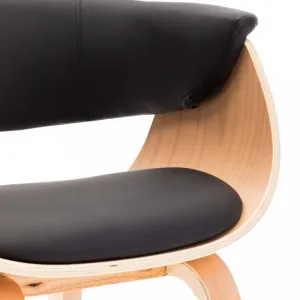 Jedálenská stolička ohýbané drevo Dekorhome Černá