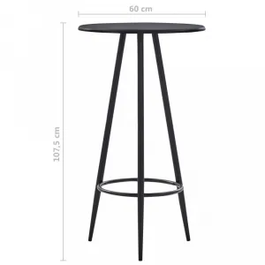 Barový stôl Ø 60cm Dekorhome Černá