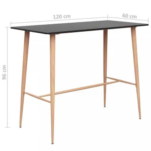 Barový stôl MDF / kov Dekorhome Černá