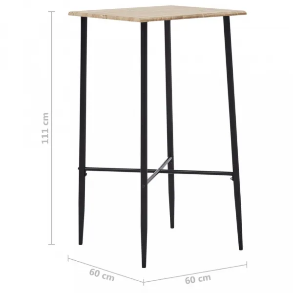 Barový stôl 60x60cm Dekorhome Černá