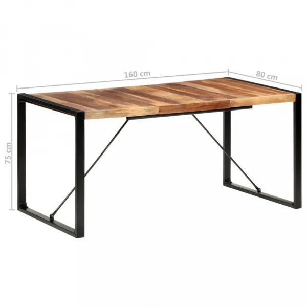 Jedálenský stôl masívne drevo / kov Dekorhome 180x90x75 cm