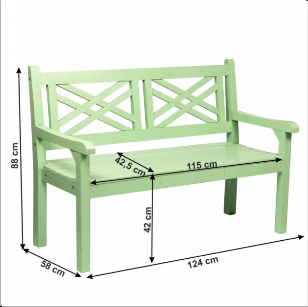 Záhradná drevená lavička FABLA 124 cm Tempo Kondela