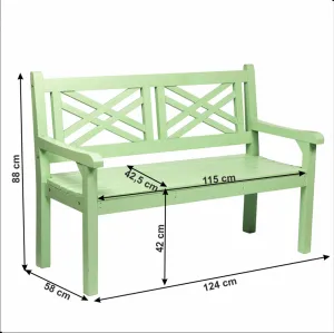 Záhradná drevená lavička FABLA 124 cm Tempo Kondela