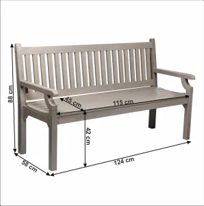 Záhradná lavička KOLNA 124 cm Tempo Kondela