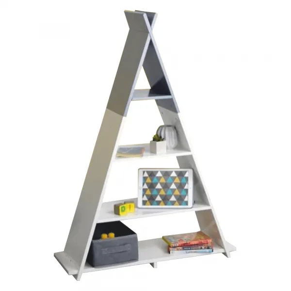 Detský regál BARNIE v tvare pyramídy Tempo Kondela Biela