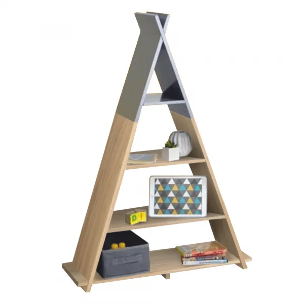Detský regál BARNIE v tvare pyramídy Tempo Kondela Biela