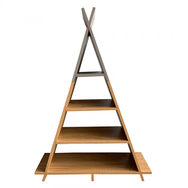 Detský regál BARNIE v tvare pyramídy Tempo Kondela Biela