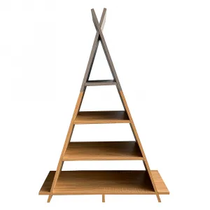 Detský regál BARNIE v tvare pyramídy Tempo Kondela Biela