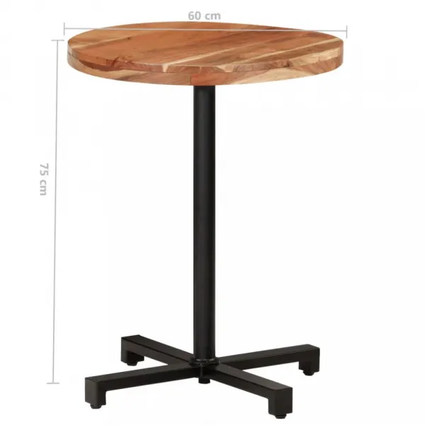 Bistro stôl okrúhly hnedá / čierna Dekorhome ø 80 cm