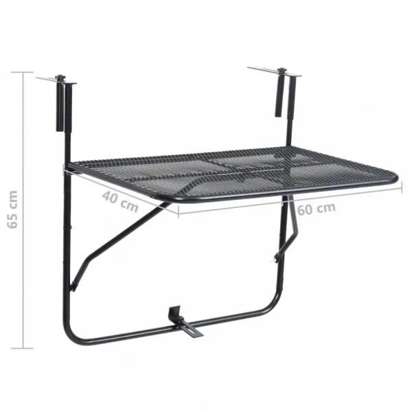 Závesný balkónový stolík Dekorhome