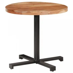 Bistro stôl okrúhly hnedá / čierna Dekorhome ø 80 cm