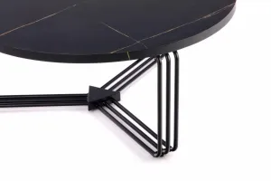 HALMAR Konferenčný stolík ANTICA 80 cm čierny