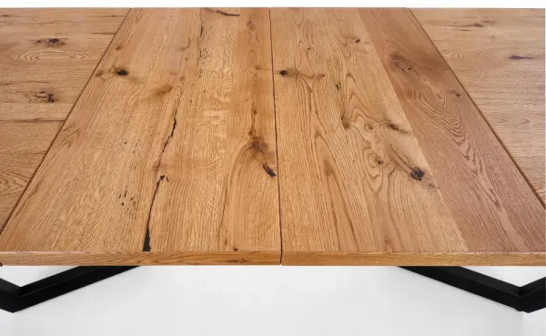 HALMAR Rozkladací jedálenský stôl Massive 160 cm svetlý dub/čierny