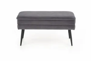 Lavica s úložným priestorom VELVA Halmar Sivá / čierna