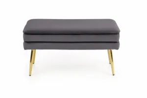 Lavica s úložným priestorom VELVA Halmar Sivá / čierna