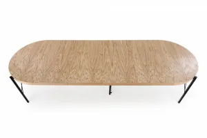 HALMAR Rozkladací jedálenský stôl Fero prírodný dub/čierny