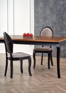 Rozkladací jedálenský stôl WINDSOR Halmar Čierna / dub