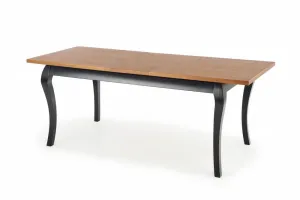 Rozkladací jedálenský stôl WINDSOR Halmar Čierna / dub