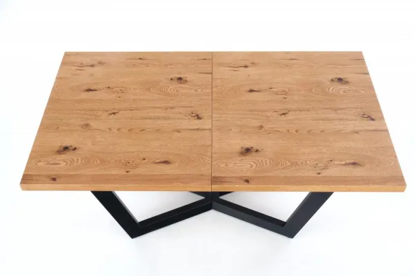HALMAR Rozkladací jedálenský stôl Massive 160 cm svetlý dub/čierny