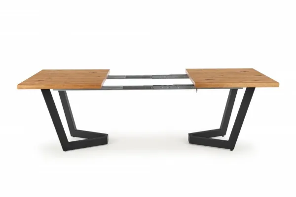 HALMAR Rozkladací jedálenský stôl Massive 160 cm svetlý dub/čierny