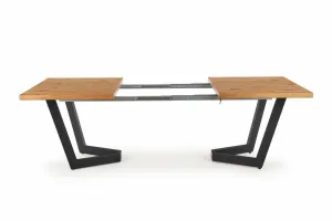 HALMAR Rozkladací jedálenský stôl Massive 160 cm svetlý dub/čierny