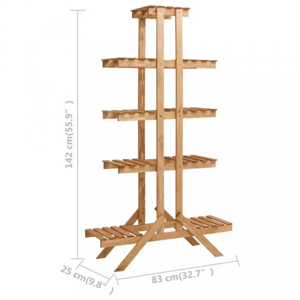 Stojan na kvety jedľové drevo Dekorhome 83 cm