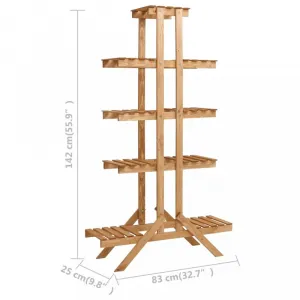 Stojan na kvety jedľové drevo Dekorhome 83 cm