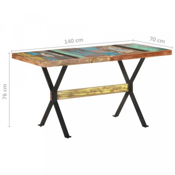 Jedálenský stôl drevo / oceľ Dekorhome 120x60x76 cm