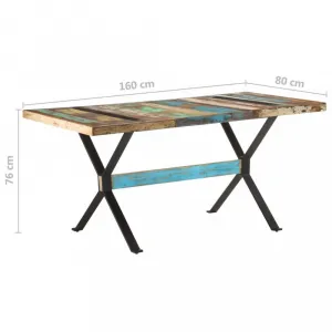 Jedálenský stôl drevo / oceľ Dekorhome 120x60x76 cm