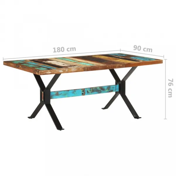 Jedálenský stôl drevo / oceľ Dekorhome 120x60x76 cm