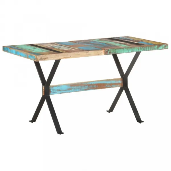 Jedálenský stôl drevo / oceľ Dekorhome 120x60x76 cm