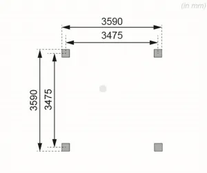 Drevený prístrešok / carport 431x431 cm Lanitplast