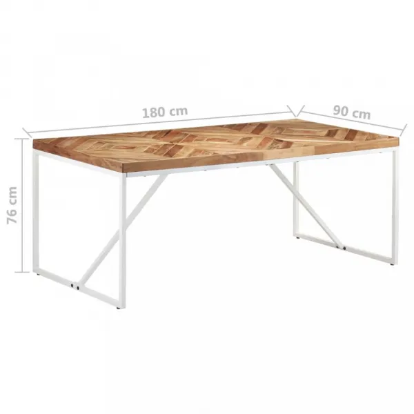 Jedálenský stôl hnedá / biela Dekorhome 120x60x76 cm