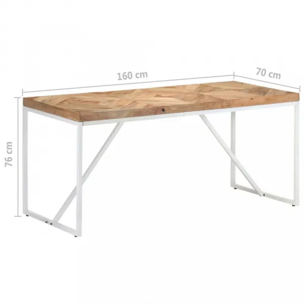 Jedálenský stôl hnedá / biela Dekorhome 120x60x76 cm