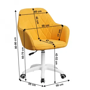 Kancelárske kreslo SANTY Tempo Kondela Žltá