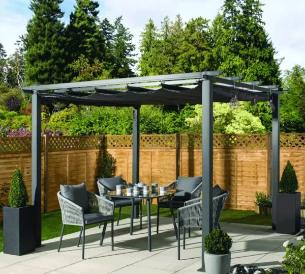 Hliníková pergola PEPY BASIC so zaťahovacou strechou Tempo Kondela